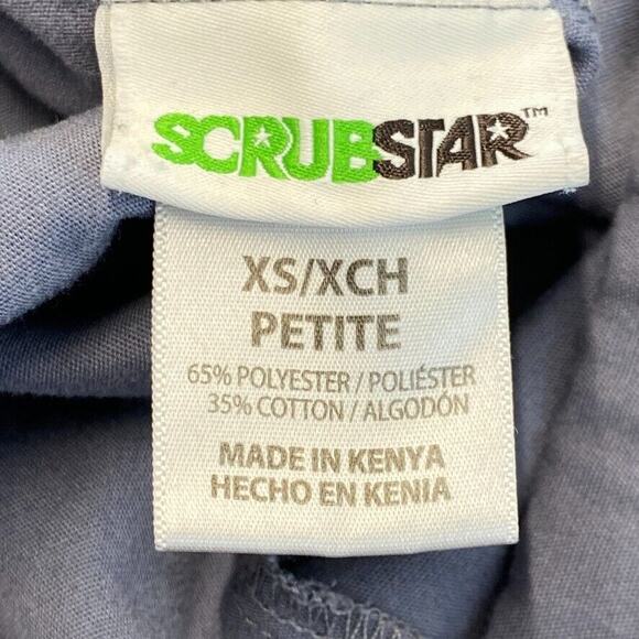 Scrub Star Scrub Bottom Pants Womens XS Petite Gray Nurse Vet Medical Uniform - Picture 2 of 13